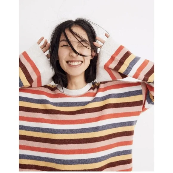 Madewell Cardiff Striped Sweater Coziest Yarn - Picture 3 of 10